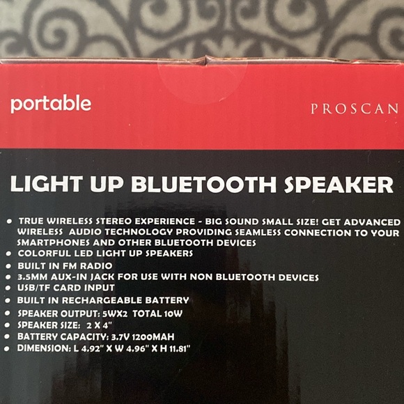 New light up Bluetooth speaker - Picture 2 of 3